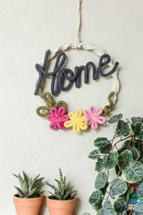 Letters with Daisies (Cotton Thread (Multicolored)) image