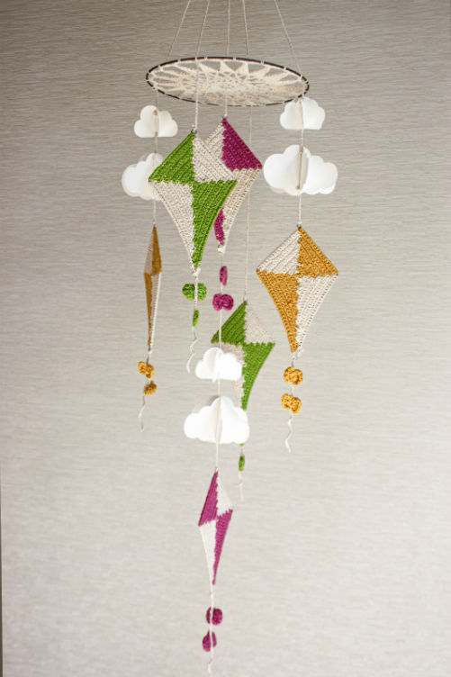 Patang (Cotton thread/Metal (Off-White/Pink/yellow/Green)) image
